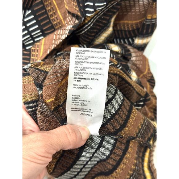 NWT Maeve by Anthropologie Striped Wrap Midi Dress Brown Multi Women's Size XS - Picture 7 of 7
